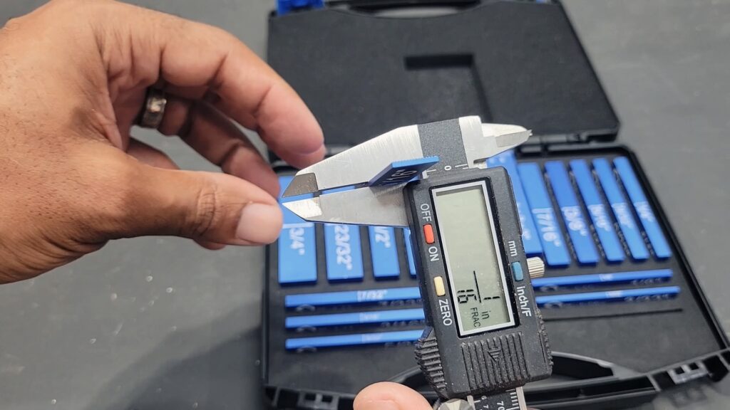 Digital calipers for woodworking measuring in inches millimeters and fractions