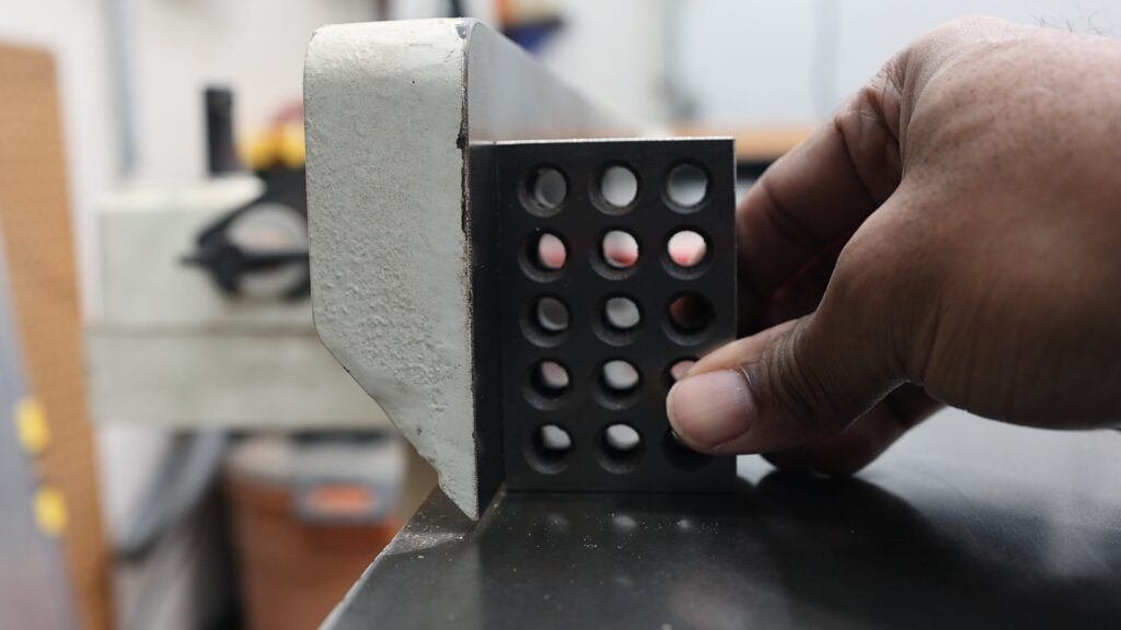 WEN 1-2-3 blocks with threaded holes for precision setup and alignment