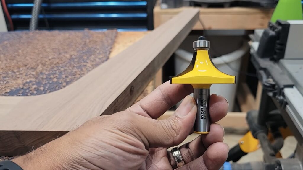 Yonico three-quarter inch roundover router bit with yellow body
